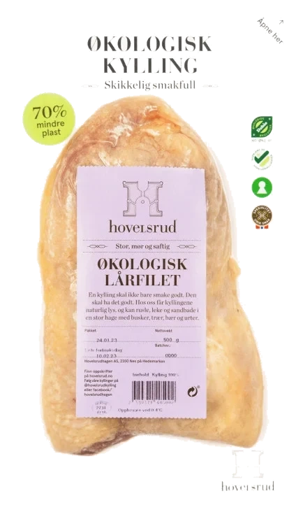 Lårfilet Økologisk Ca390g Hovelsrud