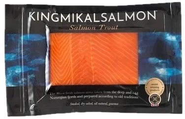 KINGMIKALSALMON Fjordørret Einerrøkt i Skiver