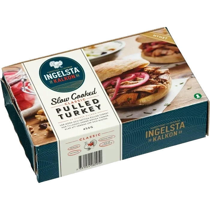 Pulled turkey 450g Ingelsta kalkon