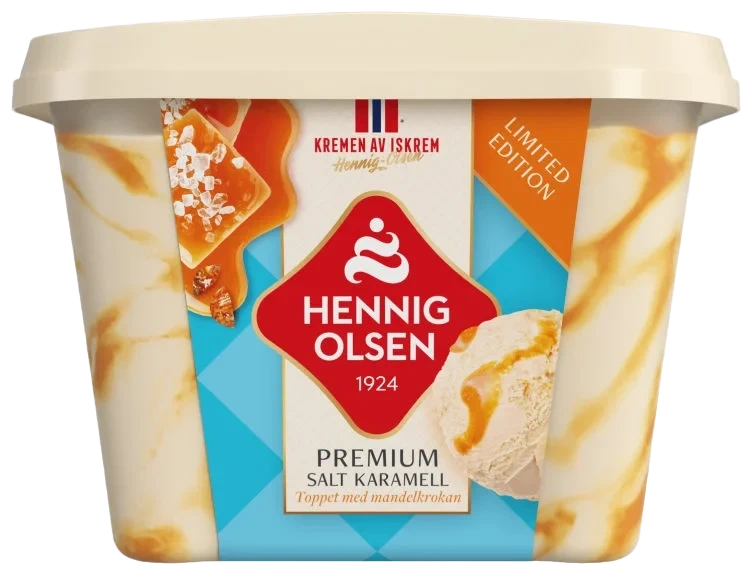 Premium Fløteis Salt Karamell 0,8l Hennig-Olsen