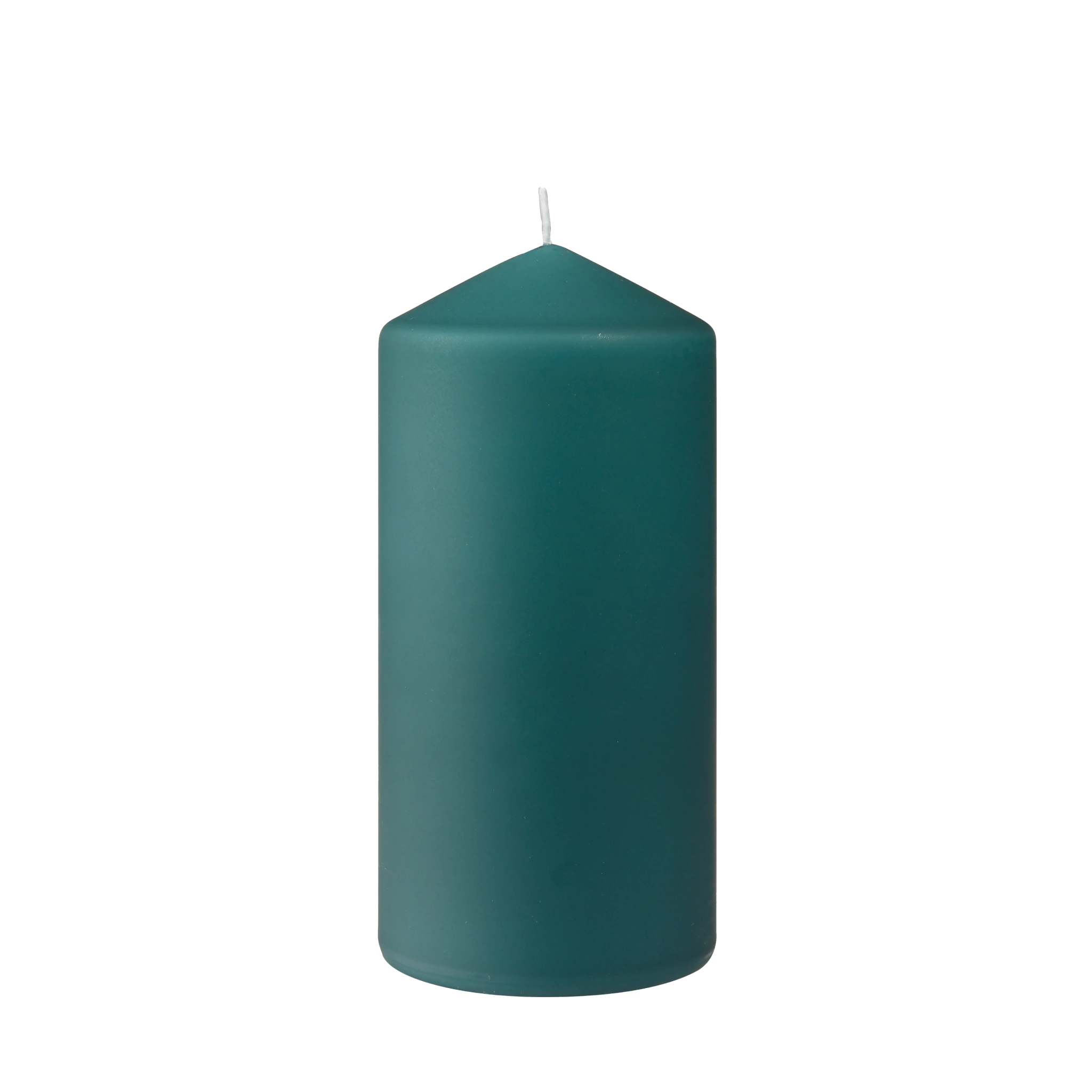 Stumpenkerze matt Ocean Teal