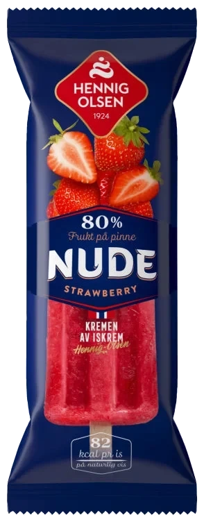 Nude Strawberry 80% Frukt 80ml Hennig-Olsen