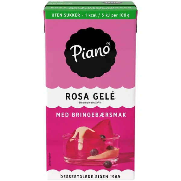 Piano Gelé Bringebærsmak uten 1/2l Tine