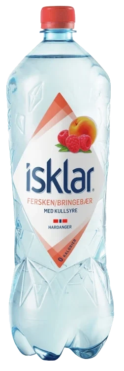 Isklar Sparkling Fersken&bringebær 1,5l