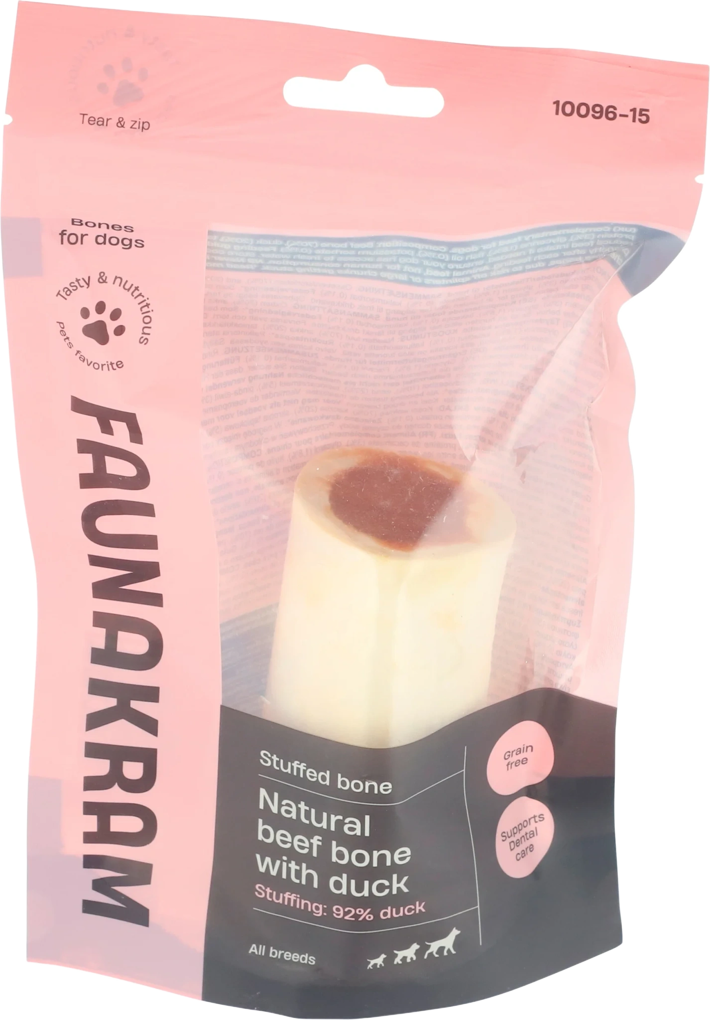 Faunakram Natural beef bone with stuffing: 92% duc