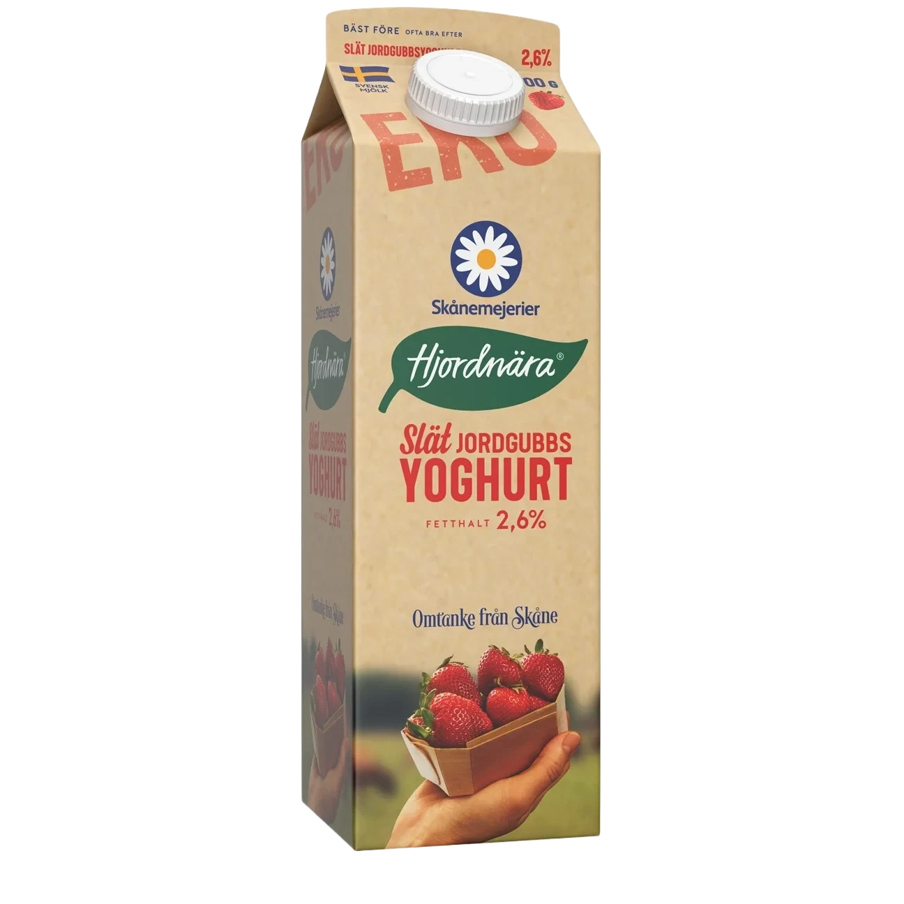 Ekologisk slät jordgubbsyoghurt