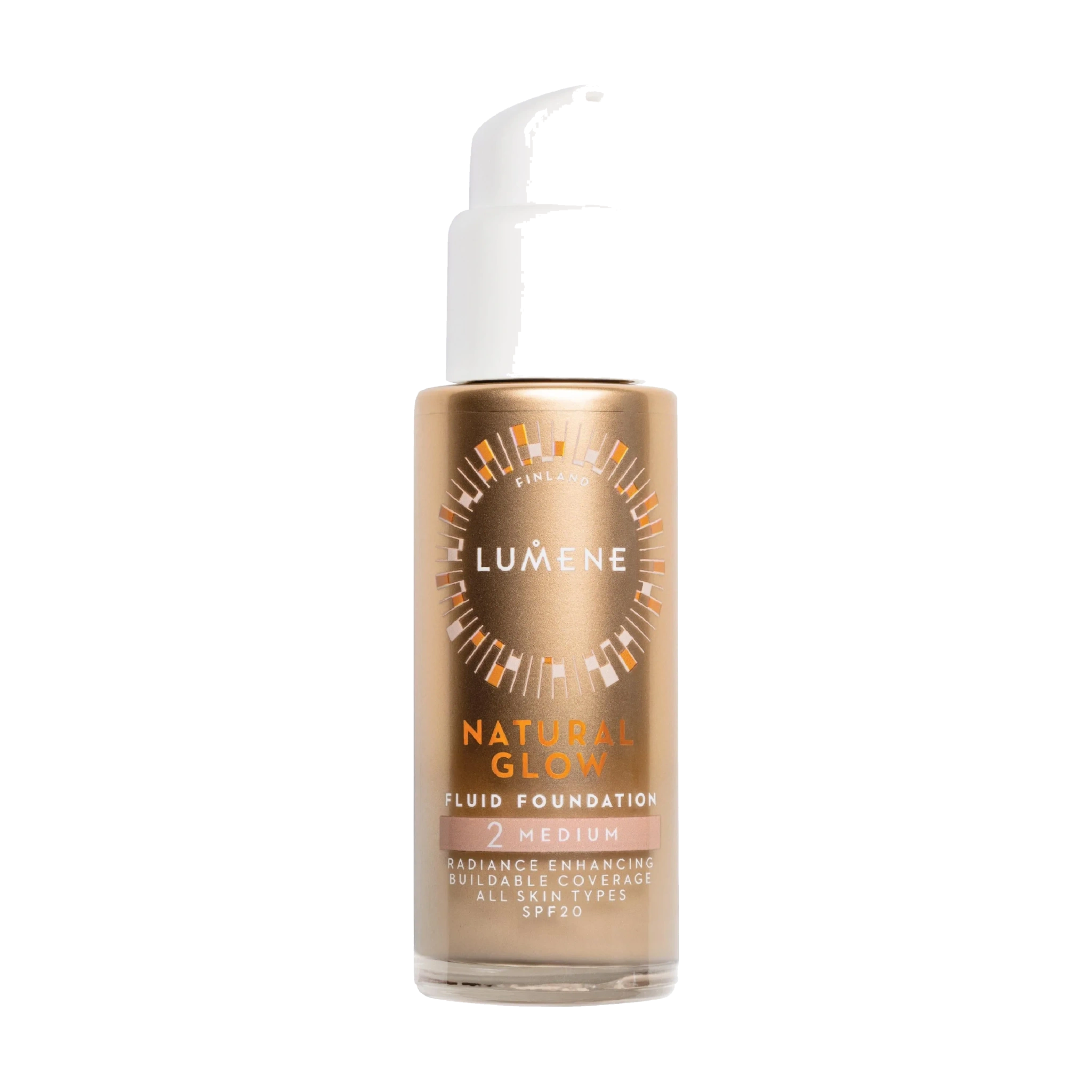 Lumene Natural Glow Fluid Foundation SPF20, 2 Medium, 30 ml