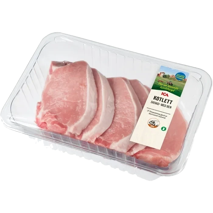 Kotlett Färsk Skivad med ben ca 900g ICA