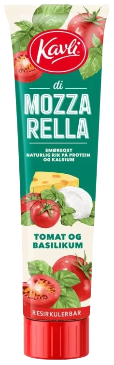 Di mozzarella tomat & basilikum   175g
