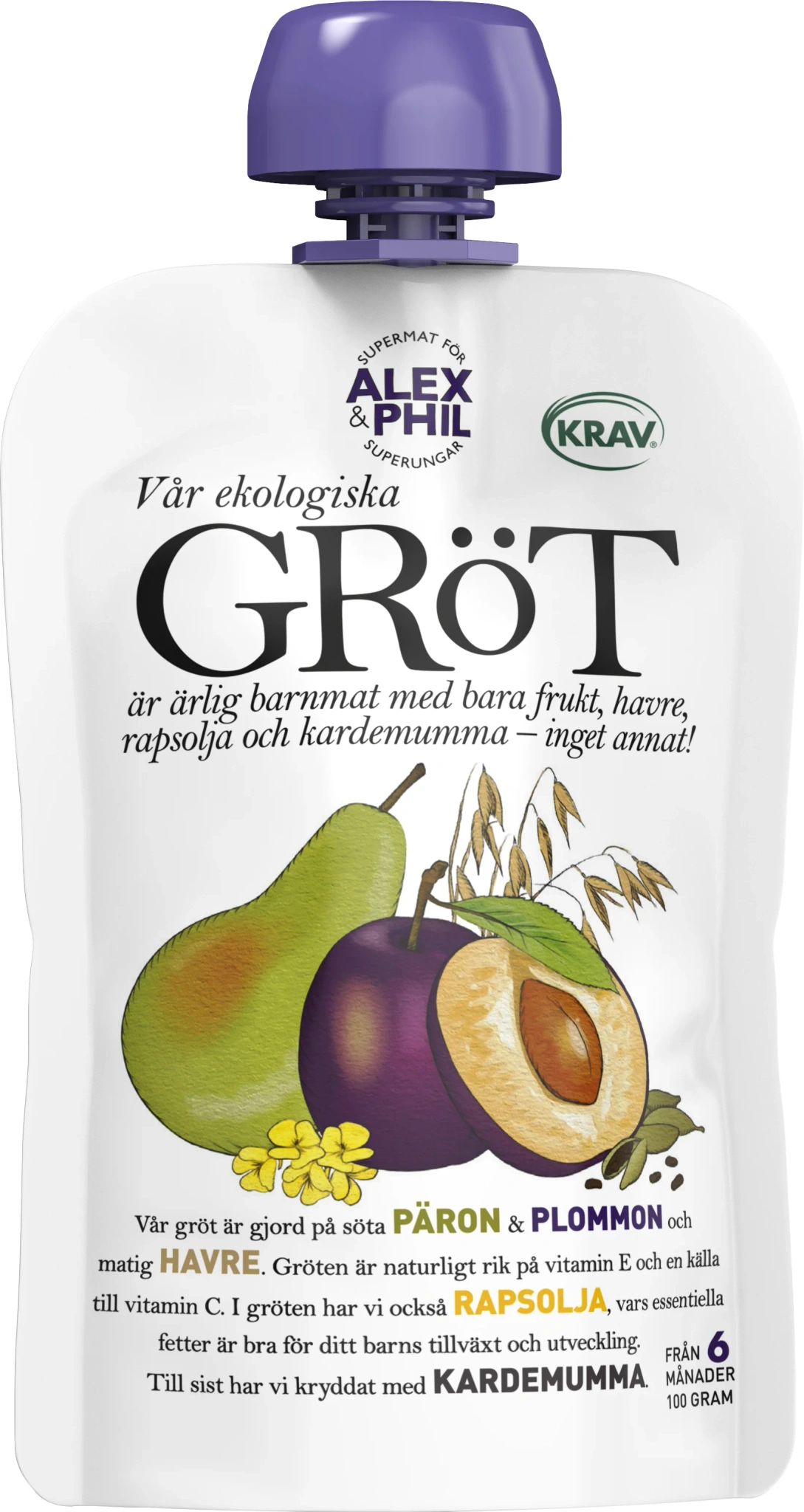 Gröt Päron/kardemumma Eko