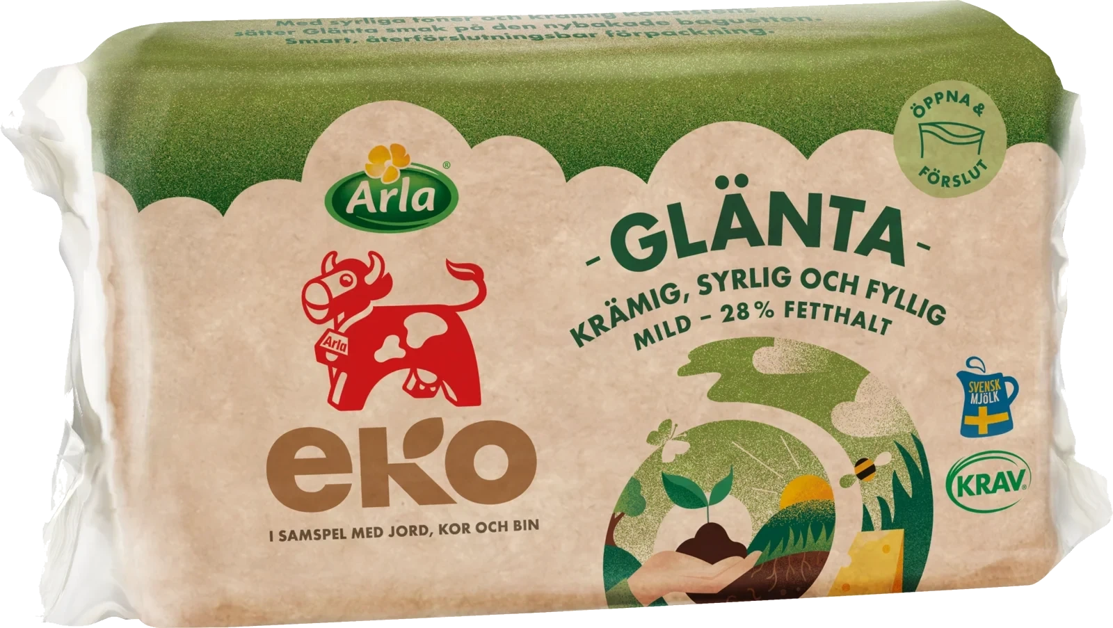 Glänta eko ost 28% ca 500 g