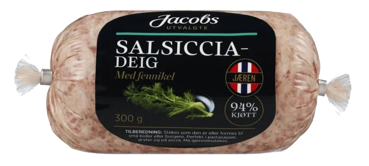 Salsicciadeig Fennikel 300g Jacobs Utvalgte