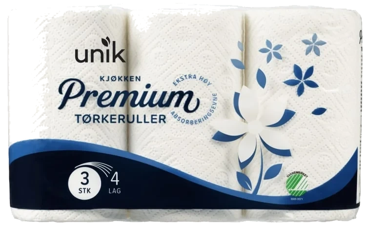 Tørkerull Premium 4-Lags 3rl Unik