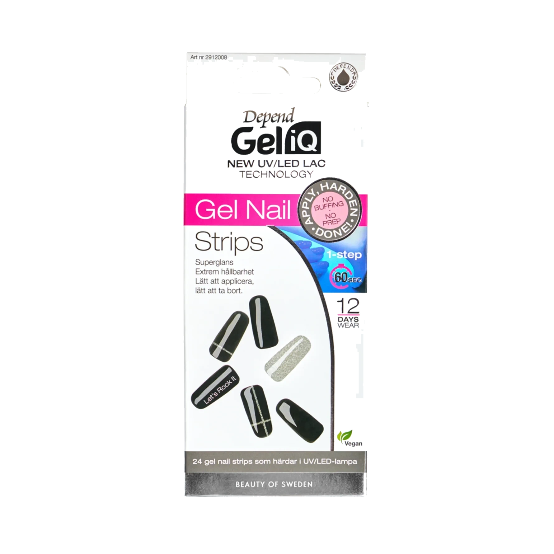 Depend Gel iQ Gel Nail Strips Semi Cured 008 Let's Rock It