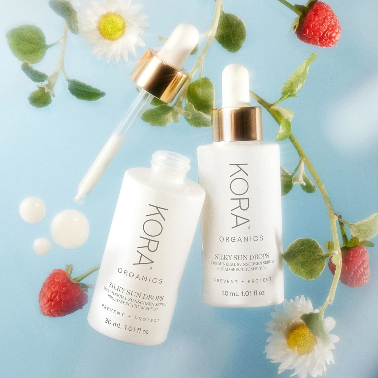 KORA Organics Silky Sun Drops 100% Mineral Sunscreen Serum