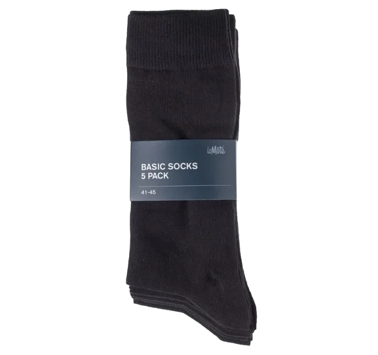 Herresokk Basic 41-45 5pk La Mote