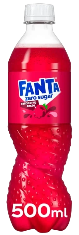 Fanta Raspberry u/Sukker 0,5l flaske