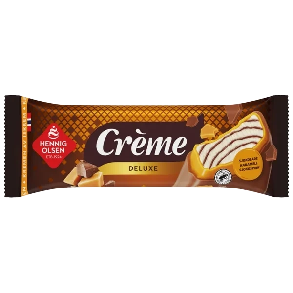 Crème Deluxe m/Sjokoladesaus Hennig-Olsen Is