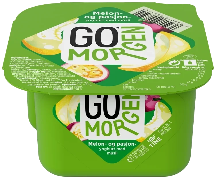 Go morgen yoghurt melon/pasjon  190g