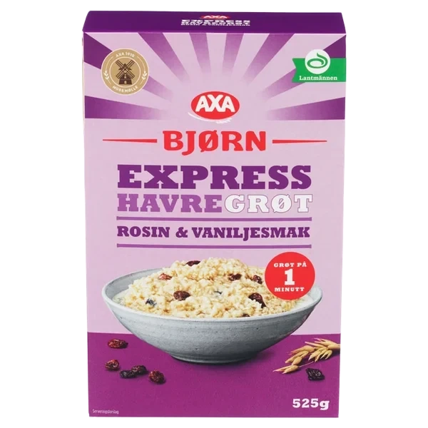 Havregrøt Rosin&Vanilje 525g Axa
