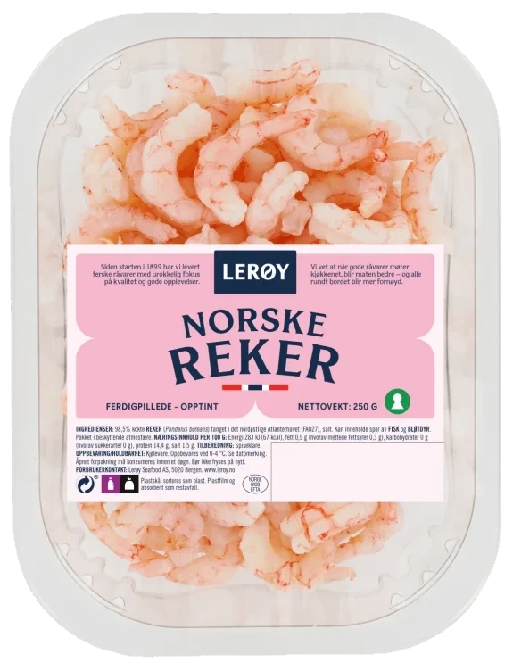 Reker Norske Ferdigpillede 250g Lerøy