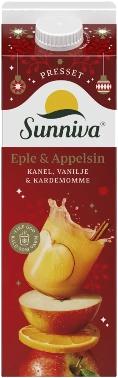 Sunniva presset eple/appelsin m/kanel & kardemomme 1l