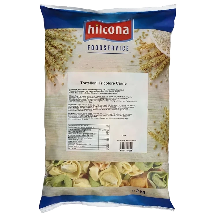 Tortellino Tricolore m/Kjøtt Ferskfrosset 2 kg