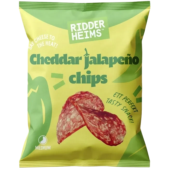 Ölkorv Cheddar Jalapeño Chips 80g Ridderheims