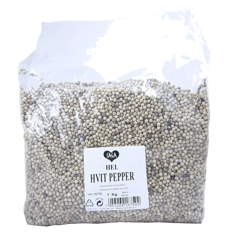 Pepper hvit, hel        1kg