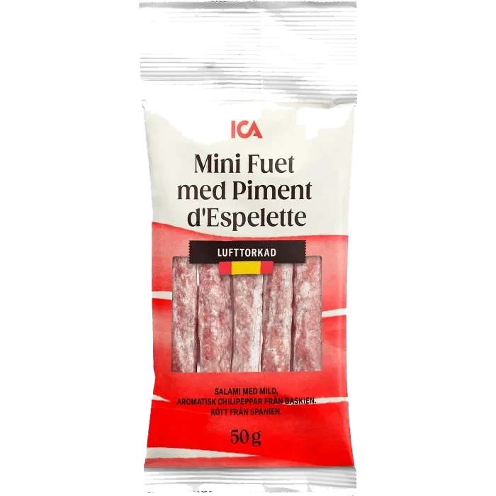 Salami Fuet Espelettepeppar Mini 50g ICA