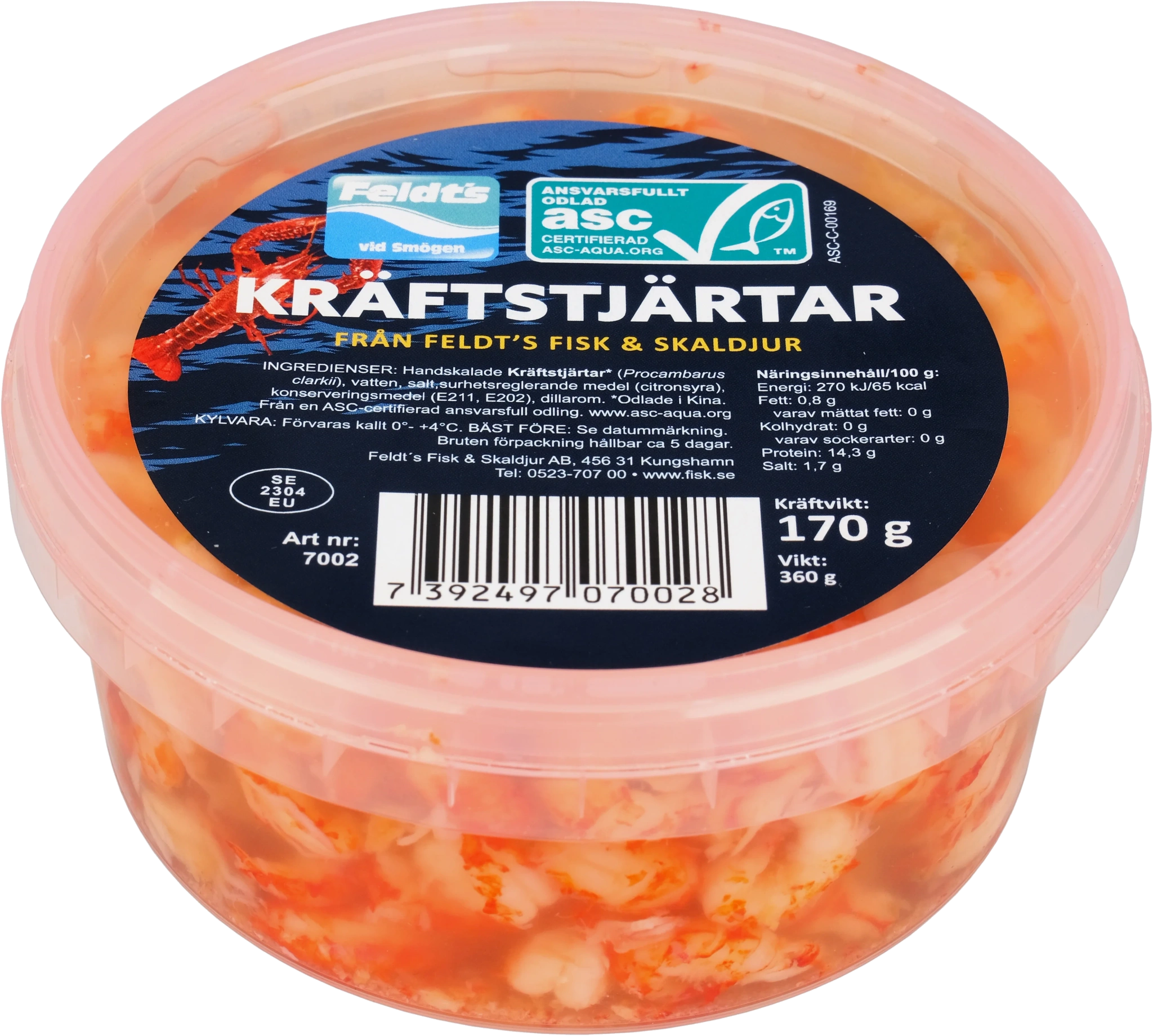 Kräftstjärtar i lake ASC