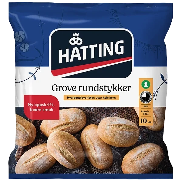 Grove Rundstykker 600g Hatting
