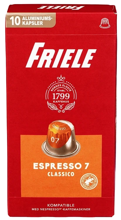 Friele kaffekapsel espresso 7  10stk