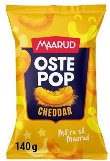 Maarud Ostepop Cheddar 140g