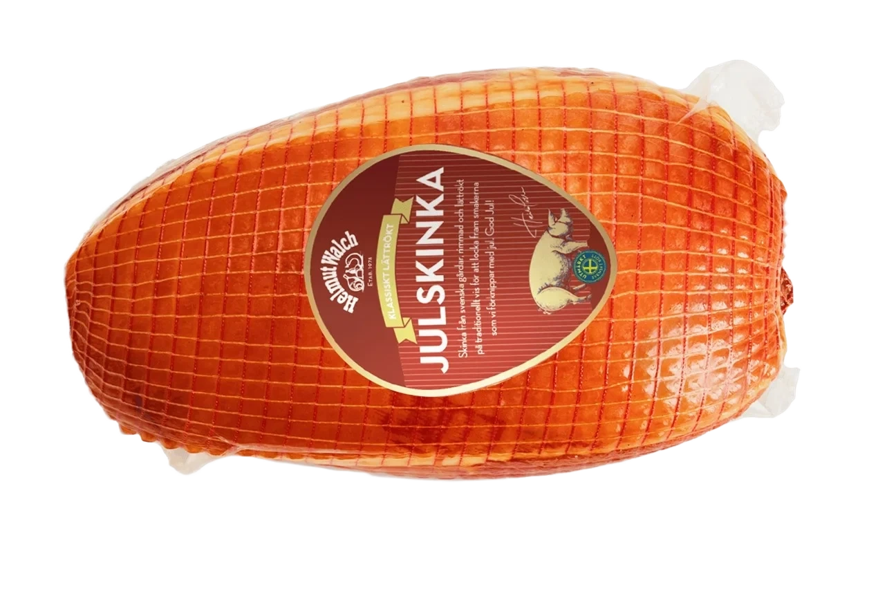 Lättrökt rimmad julskinka
