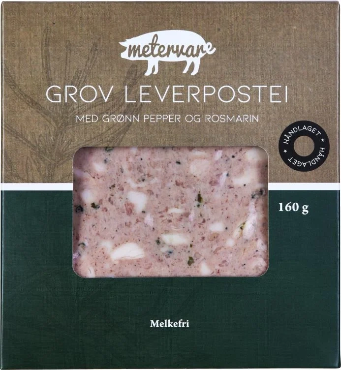Grov Leverpostei - med Grønn Pepper og Rosmarin