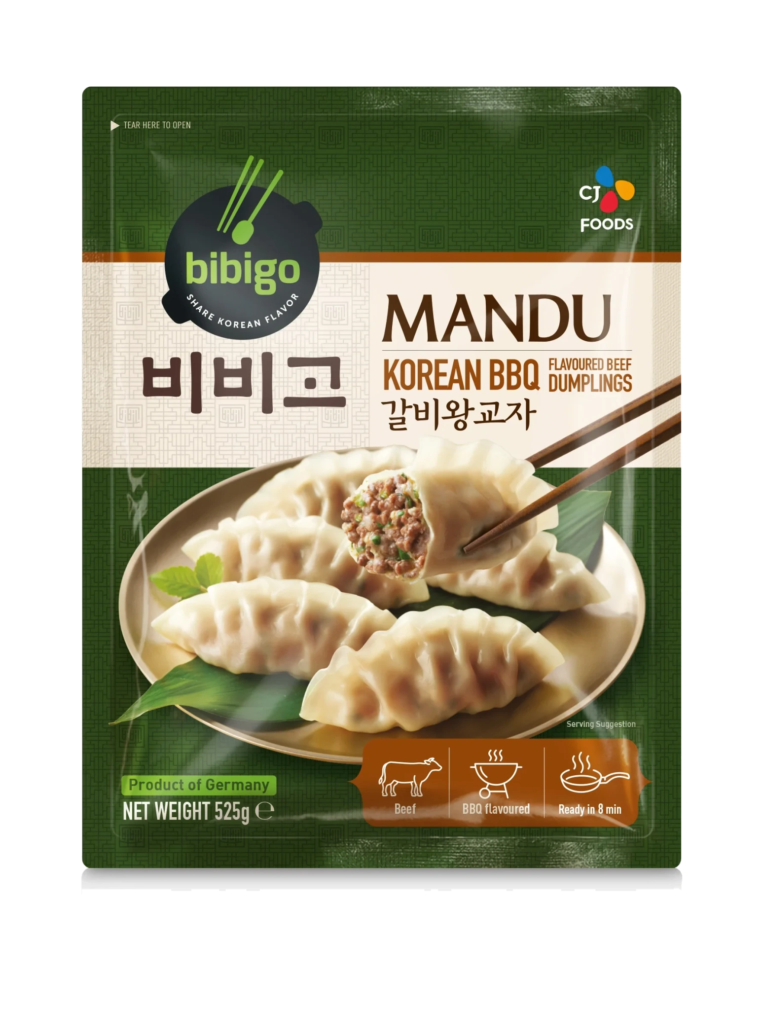 Mandu Dumpling Koreansk BBQ Biff