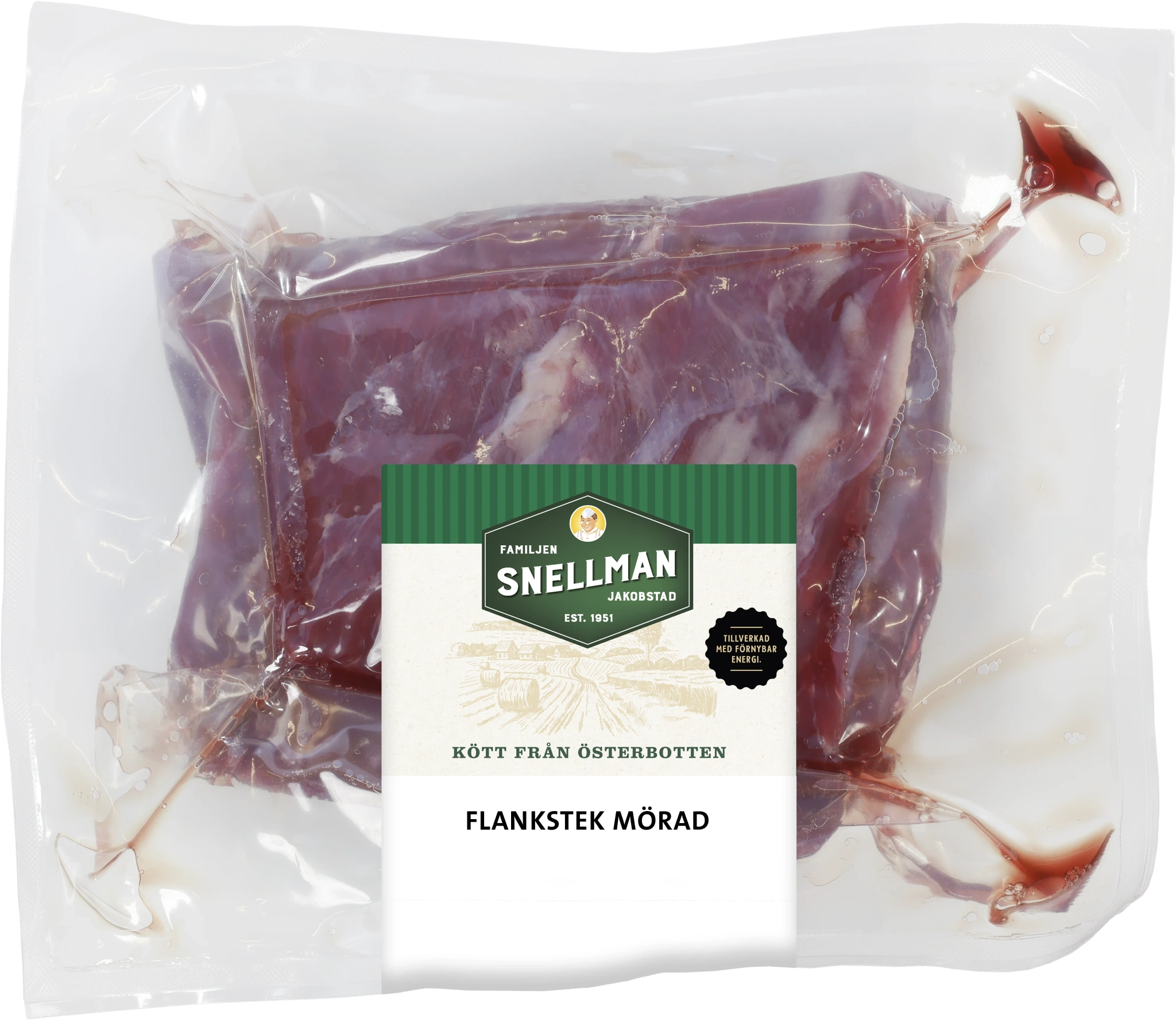 Flankstek mörad