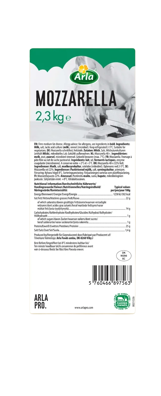 Mozzarellafilé 22%