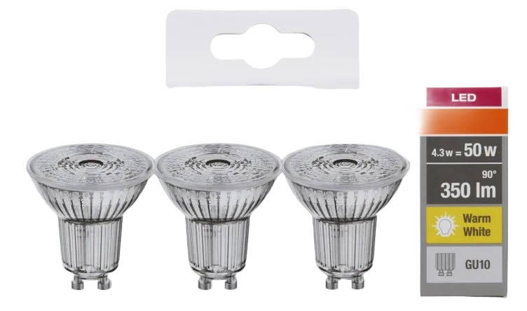 Lyspære Led Spot 50 Gu10 3 pakke Osram