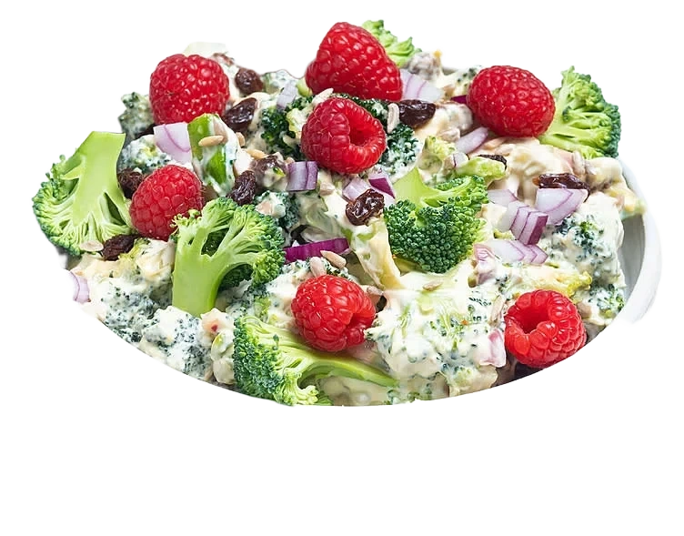 Brokkolisalat m/Bringebær pr Kg