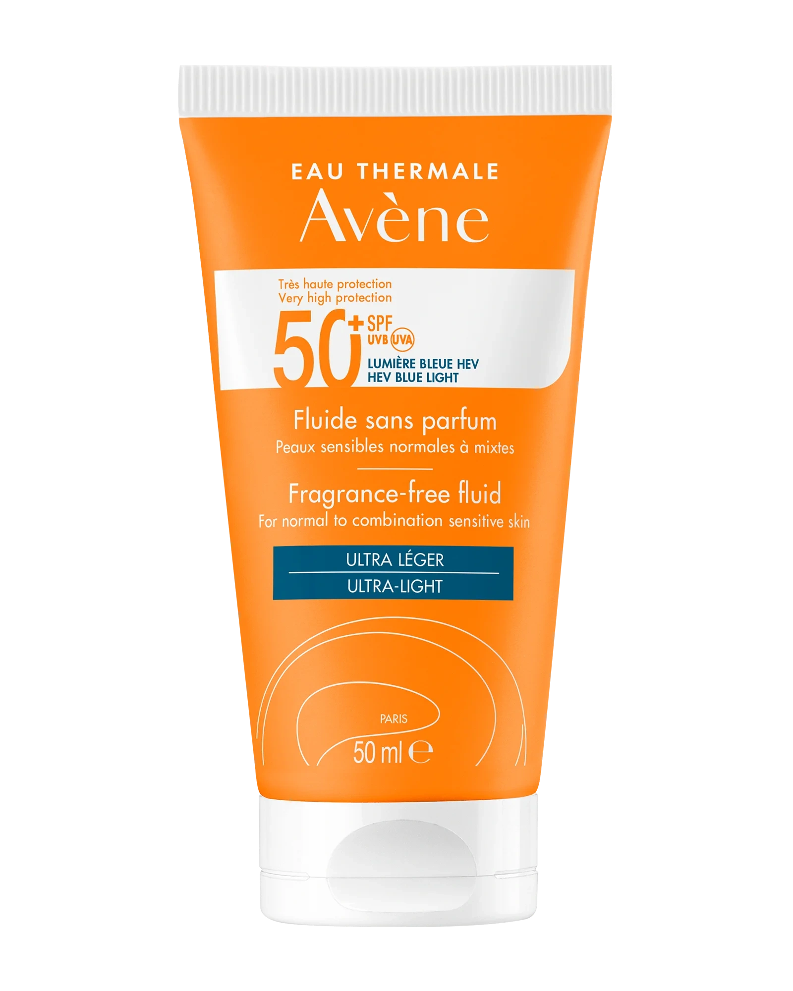 Avène Sun Fluid SPF50+ solkrem til ansikt 50 ml