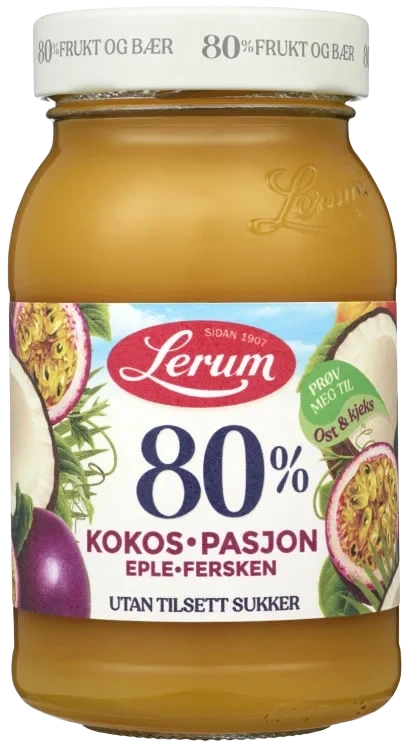 80% Kokos/Pasjon 335g Lerum