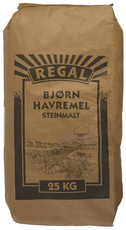 Regal steinmalt havremel sekk   25kg