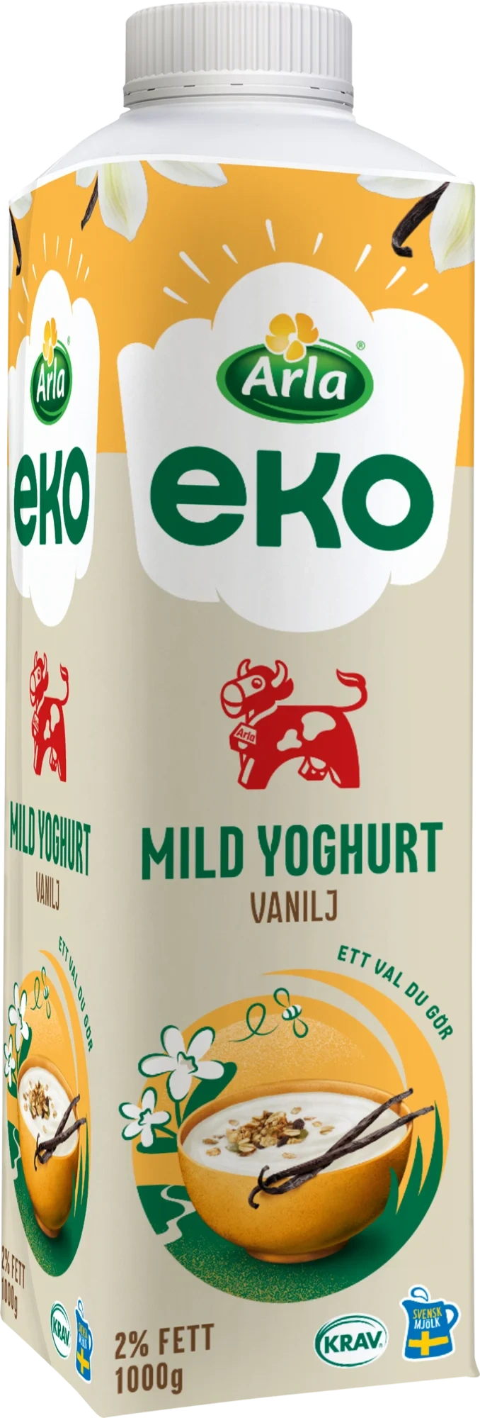 Ekologisk mild yoghurt vanilj 2%