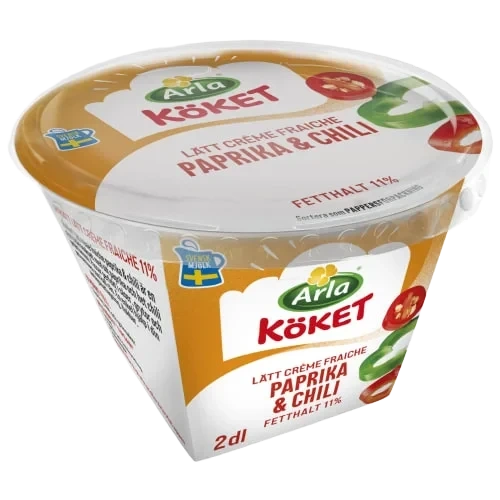 Lätt crème fraiche paprika & chili 11% 2 dl