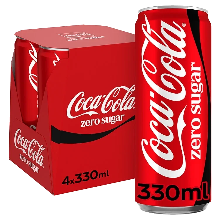 Coca-Cola Zero Sugar 0,33lx4 boks