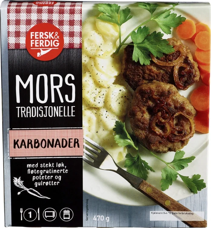 Karbonader m/Fløtepoteter 470g Fersk&Ferdig