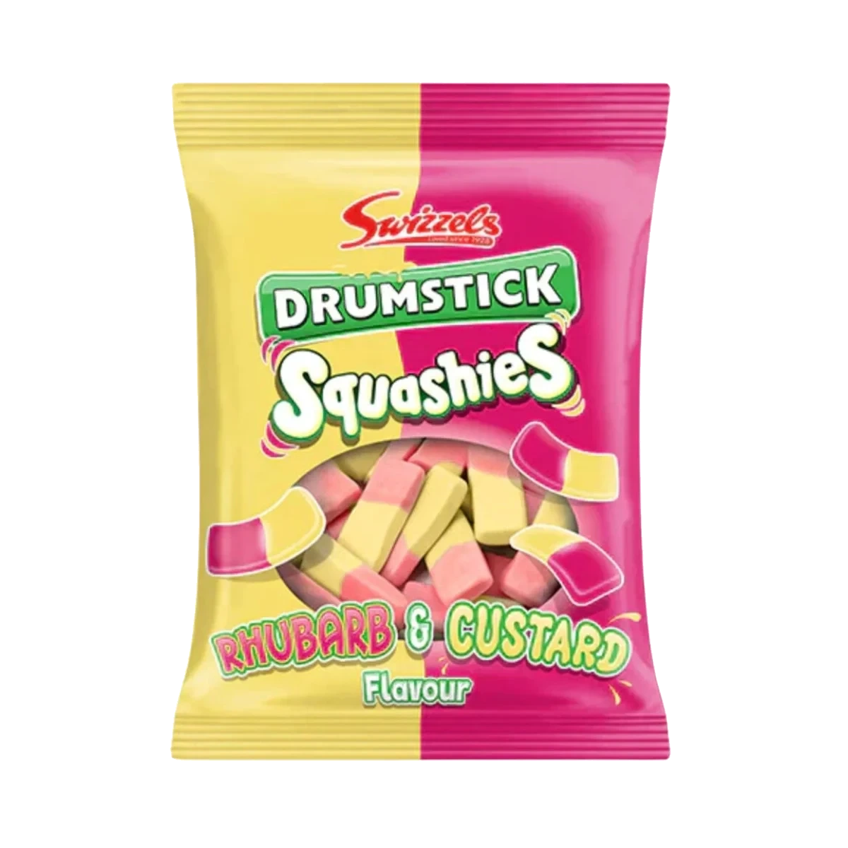 Swizzels Drumstick Squashies Rhubarb & Custard 120 g