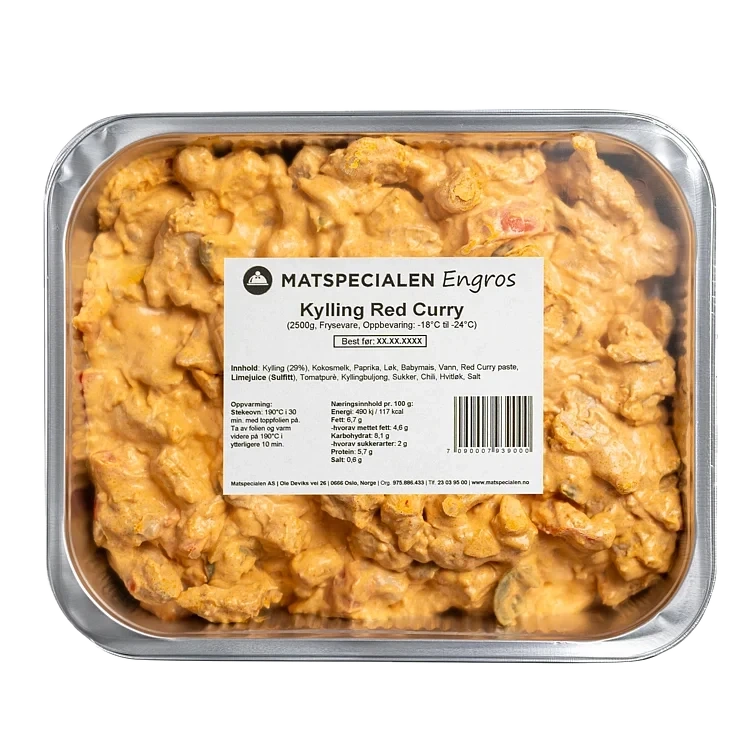 MATSPECIALEN AS Kylling Red Curry, Frossen, Engros